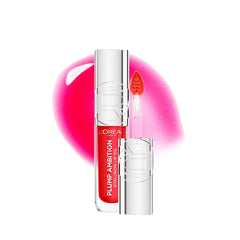 L’Oreal Paris Plump Ambition Tinted Lip Oil, Plumping Lip Gloss, Gentle Tingling, Non Sticky, Hydrating and Moisturizing, Infused with Hyaluronic Acid, ROUGE IN LOVE, 5 ml