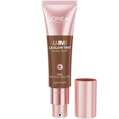 L'Oréal Paris Lumi Le Glow Tint, Glowy Skin Tint Foundation, Lightweight Buildable Coverage, Water-Based Formula, Deep Neutral 400, 25 ml