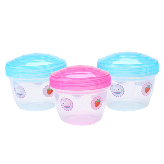 Gabby’s Dollhouse To Go Containers -Snack Container for Kids/Salad Dressing Food Storage Containers with Lids/BPA-Free- 3 Vibrant Colors with Loveable Character Designs Per Set-140ml each