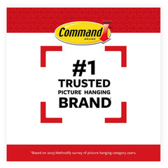 Command Sawtooth Picture Hanger 17047-EF, Grey, 1 Hanger, 2 Large Strips, 4 Mini Strips