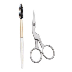 Tweezerman Brow Scissors & Brush, Classic Stainless Steel