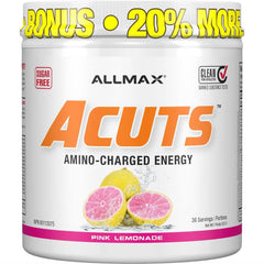 ALLMAX ACUTS Amino Energy Powder with Amino Acids Supplement, Pink Lemonade, 36 Servings, Caffeine, Green Coffee Extract, 2000 mg Taurine, L-Carnitine, Sugar Free, Gluten & Dye Free, Amino Acid Drink