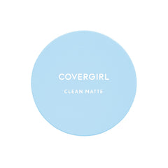 COVERGIRL Clean Matte Pressed Powder, Oil Control Powder, 1 container, .35 Fl Oz, Face Powder, Oil Free Loose Powder, Matte Finish, Lightweight, Shine Free Formula, Leaves Skin Smooth and Clean