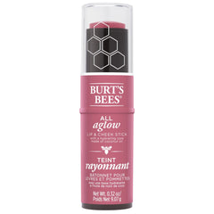 Burt's Bees 100% Natural All Aglow Lip & Cheek Stick, Blush Bay, 1 Tube