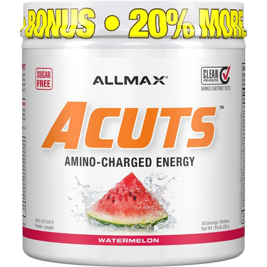 ALLMAX Nutrition - AMINOCUTS (A:CUTS) - Weight-Management BCAA (L-Carnitine + Taurine + Green Coffee) - Watermelon - 252 Gram - 36 Servings