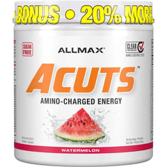 ALLMAX ACUTS Amino Energy Powder with Amino Acids Supplement, Watermelon, 36 Servings, Caffeine, Green Coffee Extract, 2000 mg Taurine, L-Carnitine, Sugar Free, Gluten & Dye Free, Amino Acid Drink