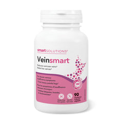 Smart Solutions Veinsmart Vegetarian Capsules, Supports Vein Health and Reduces Varicose Veins, Helps with Swelling and the Feeling Heaviness in the Legs. With 300 mg Diosmin, Gluten-Free, Soy-Free, 90 Count