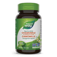 Nature's Way Premium Chamomile Flowers Capsules - Herbal Digestive Support - Non-GMO, Free from Common Allergens, 100 Vegetarian Capsules