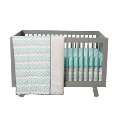 Trend Lab Seashore Waves 3-Piece Crib Bedding Set, Teal