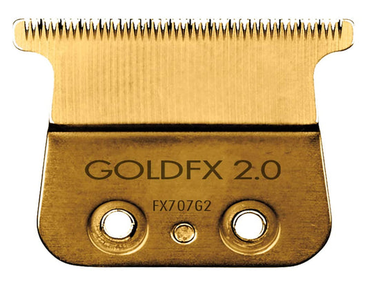 BaBylissPRO Barberology Deep Tooth Titanium Replacement Trimmer Blade, Gold T Blade (FX707G2)