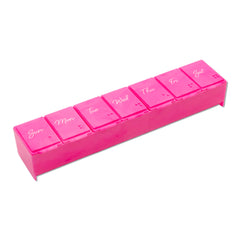 EZY DOSE Weekly (7-Day) Pill Case, Medicine Planner, Vitamin Organizer Box, Convenient and Easy to Use, Large Compartments, Pink, Travel-Friendly, Made in The USA