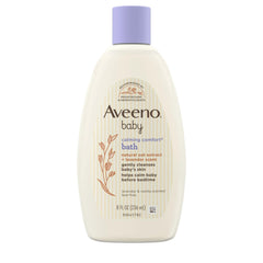 Aveeno Baby Calming Comfort Bath Baby Body Wash for gently cleanses baby’s skin & helps calm baby before bedtime natural oat Lavender & Vanilla Scents, 236 mL