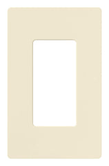 Lutron Claro 1 Gang Decorator/Rocker Wallplate, Gloss | CW-1-AL | Almond