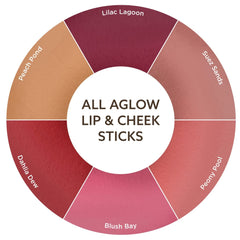 Burt's Bees 100% Natural All Aglow Lip & Cheek Stick, Blush Bay, 1 Tube