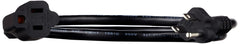 Amazon Basics 3-Foot Extension Cord - 13 Amps, 125V - Black