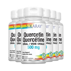 Solaray Quercetin 500mg | Support for Healthy Cells, Heart, Circulatory & Respiratory System | Bioflavonoids, Antioxidants, AMPK Activator | 90 Count | 6 - Pack