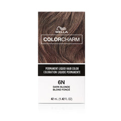 WELLA Color Charm Permanent Liquid Hair Color for Gray Coverage, 6N Dark Blonde, 1.42 Fl Oz
