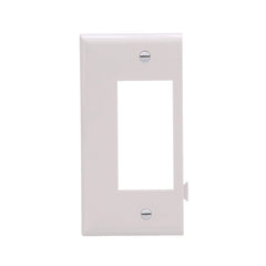 EATON Wiring STE26W Polycarbonate 1-Gang Decorator Sectional Mid Size Wall Plate, White