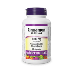 Webber Naturalsᆴ Cinnamon Extract 150 mg 60Capsules (Packaging May Vary)