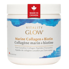 Canadian Marine Collagen Powder, Vitamin C & Biotin – Glowing Skin, Hair & Nails, Unflavoured Double Hydrolyzed Collagen Peptides, Skin & Joint Health for Women & Men, 5g Protein, Keto, 30 Servings