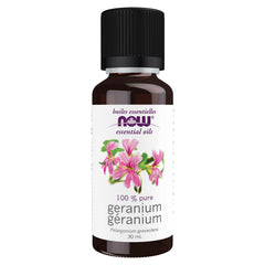 NOW Essential Oils, Geranium Oil, Soothing Aromatherapy Scent, Steam Distilled, 100% Pure, Vegan, Child Resistant Cap, 30ml