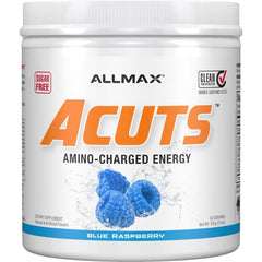 ALLMAX ACUTS Amino Energy Powder with Amino Acids Supplement, Blue Raspberry, 36 Servings, Caffeine, Green Coffee Extract, 2000 mg Taurine, L-Carnitine, Sugar Free, Gluten & Dye Free, Amino Acid Drink
