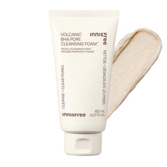 innisfree Volcanic BHA Pore Cleansing Foam, Korean Face Wash with Salicylic Acid, Oil Control, Deep Clean, Pore Care, Sulfate-Free Formula
