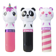 Lip Smacker Lippy Pals 3 Pack Lip Kit- Fox / Bunny / Llama Unicorn Magic / Cuddly Cream Puff / Sweet Kiwi Kitty