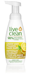 Live Clean Foaming Hand Wash, Lemon Mint, 400 mL