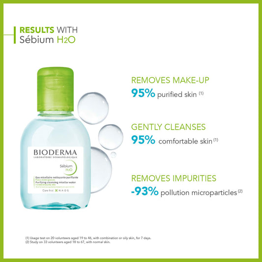 Bioderma - Sébium H2O - Micellar Water - Face Cleansing and Makeup Remover - Micellar Water for Combination to Oily Skin