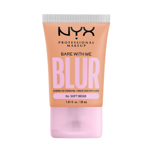 NYX PROFESSIONAL MAKEUP, Bare With Me, Tint Foundation, Medium buildable coverage, 12h hydration, Lightweight matte finish - 06 SOFT BEIGE