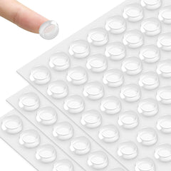 192 Pcs Cabinet Door Bumpers, 1/2" Diameter Self Adhesive Clear Cupboard Door Drawer Bumpers for Kitchen Cabinets Cutting Boards Picture Frames