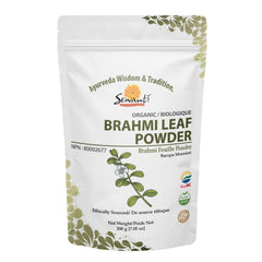 Sewanti Ayurvedic Organic Brahmi Leaf Powder | Bacopa Monnieri for Memory, Focus & Cognitive Support | NPN 80092677 | GMP Certified | Packaged in Canada, 200g