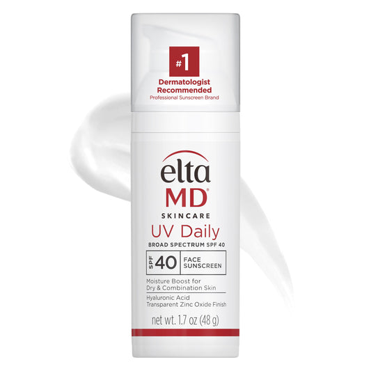 EltaMD UV Daily SPF 40 Face Sunscreen Moisturizer with Zinc Oxide, Daily Face Moisturizer with SPF, Sunscreen, For Dry Skin 1.7 oz Pump