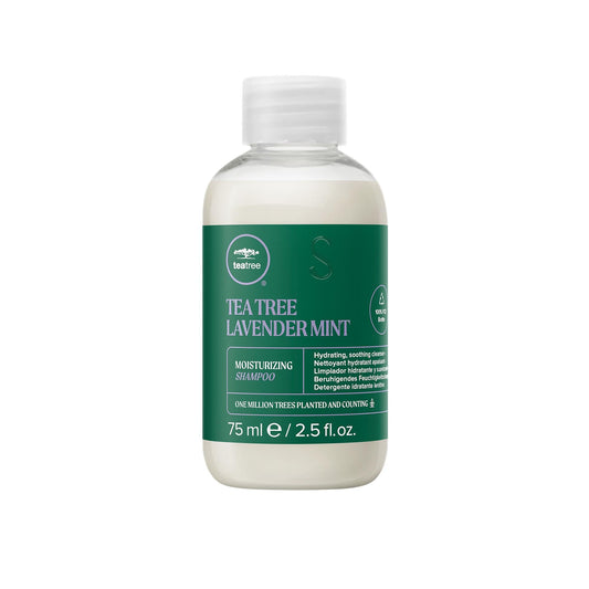 Tea Tree Lavender Mint Moisturizing Shampoo, Hydrates + Soothes, For Coarse + Dry Hair, 75 ml