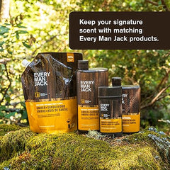 Every Man Jack 2-in-1 Shampoo + Conditioner for Men - Amber + Sandalwood | Nourishing For All Hair Types, Naturally Derived, Cruelty-Free | Cleanse + Moisturize | 24oz -1 Bottle