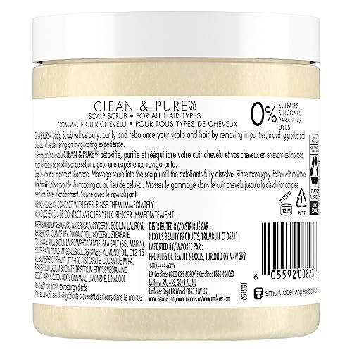 Nexxus Sulfate-Free Hair Scrub To Nourish & Clarify Exfoliating Scalp Scrub Silicone, Dye, & Paraben Free Hair Scrub 283.5g
