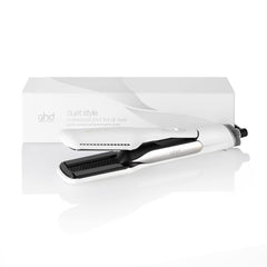 ghd Duet Style | 2-in-1 Flat Iron Hair Straightener + Hair Dryer, Hot Air Styler to Transform Hair from Wet to Styled | White