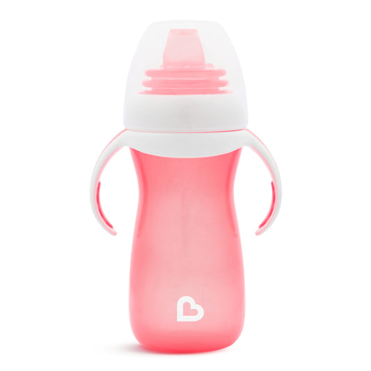 Munchkin Gentle Transition Sippy Cup with Trainer Handles, 10 Ounce, Pink