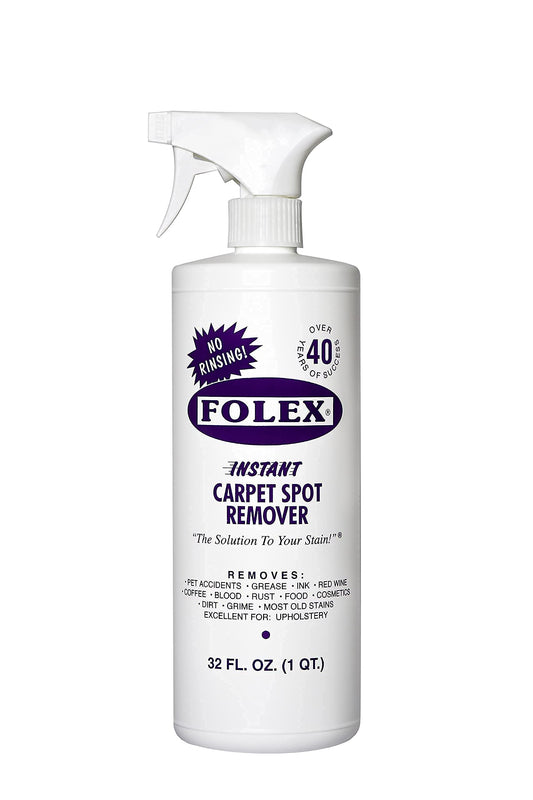 FOLEX Instant Carpet Spot Remover Carpet Cleaner - 32 oz - Removes Pet Accidents, Grease, Red Wine and More