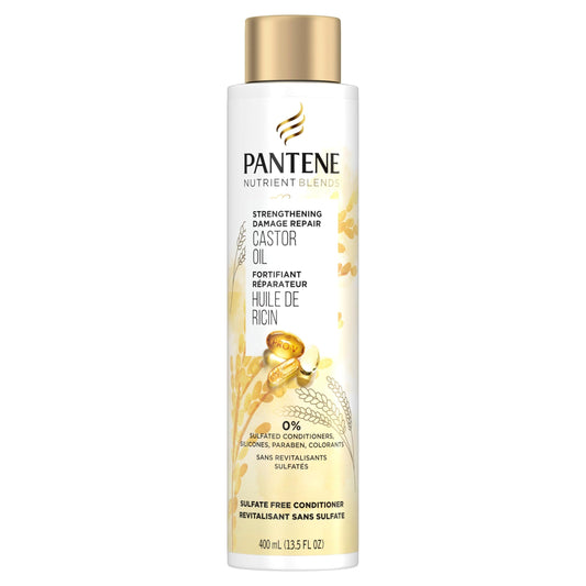Pantene Nutrient Blends Strengthening Damage Repair Castor Oil Sulfate Free Conditioner, 400mL