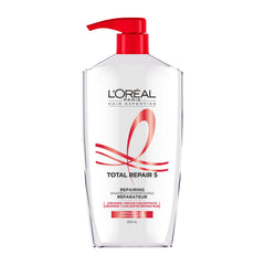 L’Oréal Paris Hair Expertise Total Repair 5 Shampoo for Dry and Damaged Hair, With Keratin XS Technology to Repair Split Ends and Restore Strength Bond, 828ml (Packaging May Vary)