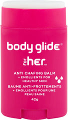Body Glide For Her Moisturizing Anti Chafe Balm Stick (for Canadian Sale Only), 42g, Magenta