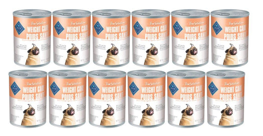 Blue Buffalo True Solutions Natural Adult Wet Dog Food, Weight Care, 354g cans (Pack of 12)