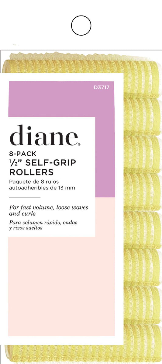 Diane D3717 Self Grip Rollers, Yellow, 8 Count