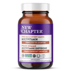 New Chapter Every Man's One Daily Multivitamin - Supports Immune, Energy & Bone Health - Contains Fermented Ingredients & Organic Vegetables & Herbs - Vegetarian, Kosher & Gluten-Free - 60 Tablets