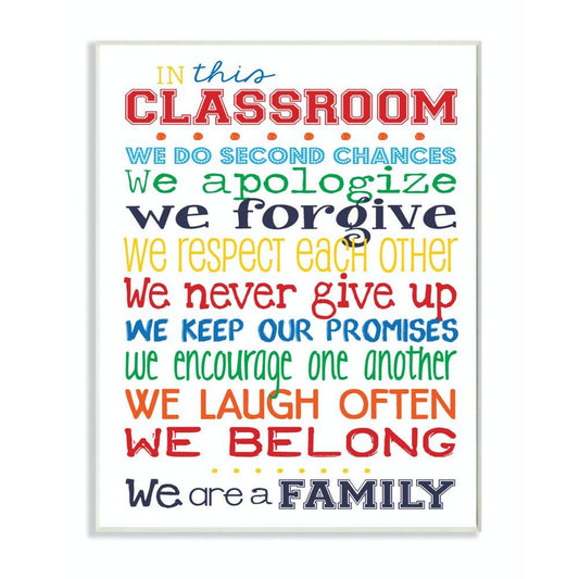 The Kids Room by Stupell in This Classroom Rules Typography Art Wall Plaque