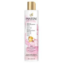 Pantene Nutrient Blends Miracle Moisture Boost Rose Water Shampoo for Dry Hair, Sulfate-Free, Paraben-Free, Safe for Color-Treated Hair, 285 mL