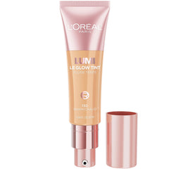 L'Oréal Paris Lumi Le Glow Tint, Glowy Skin Tint Foundation, Lightweight Buildable Coverage, Water-Based Formula, Light Warm 130, 25 ml