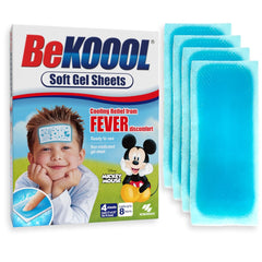 BeKoool Soft Cooling Gel Sheets for Kids, 4 Count